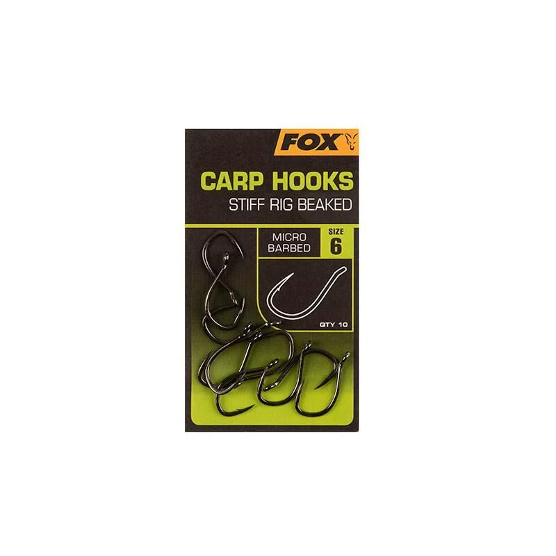 Fox Carp Hooks Stiff Rig Beaked 1 Fox Carp Hooks Stiff Rig Beaked